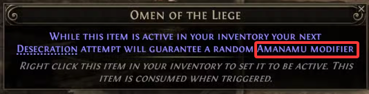 Amanamu modifier